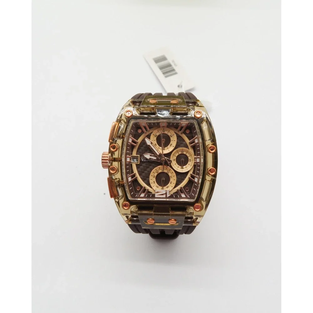 Invicta S1 Rally Men's 42mm Brown Allogrip Silicone Chronograph Watch New in Box